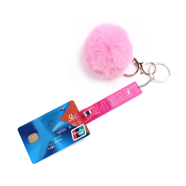 Pink card grabber
